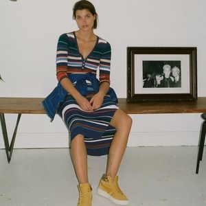 Anthropologie Maeve Knit Striped Dress M